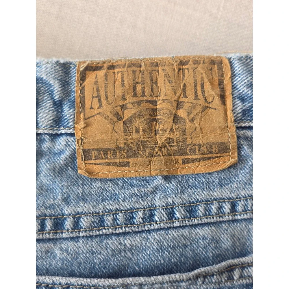 Vintage‎ Mom Jeans High Rise Tapered 100% Cotton 14 Light Wash Distressed 90s